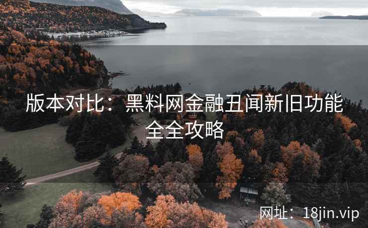 版本对比：黑料网金融丑闻新旧功能全全攻略
