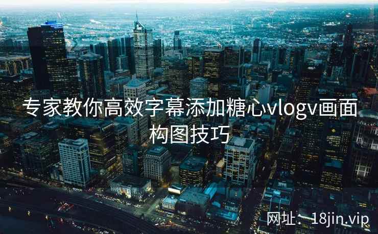专家教你高效字幕添加糖心vlogv画面构图技巧