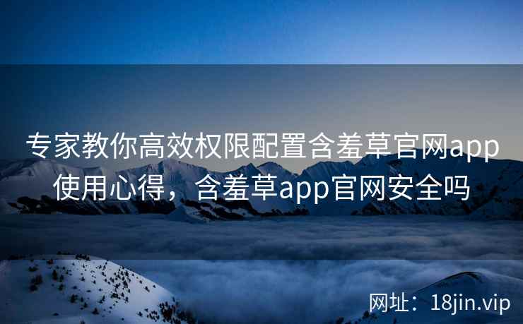 专家教你高效权限配置含羞草官网app使用心得，含羞草app官网安全吗